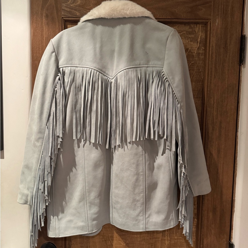 Understated Leather Fringe Jacket - Picture 2 of 10